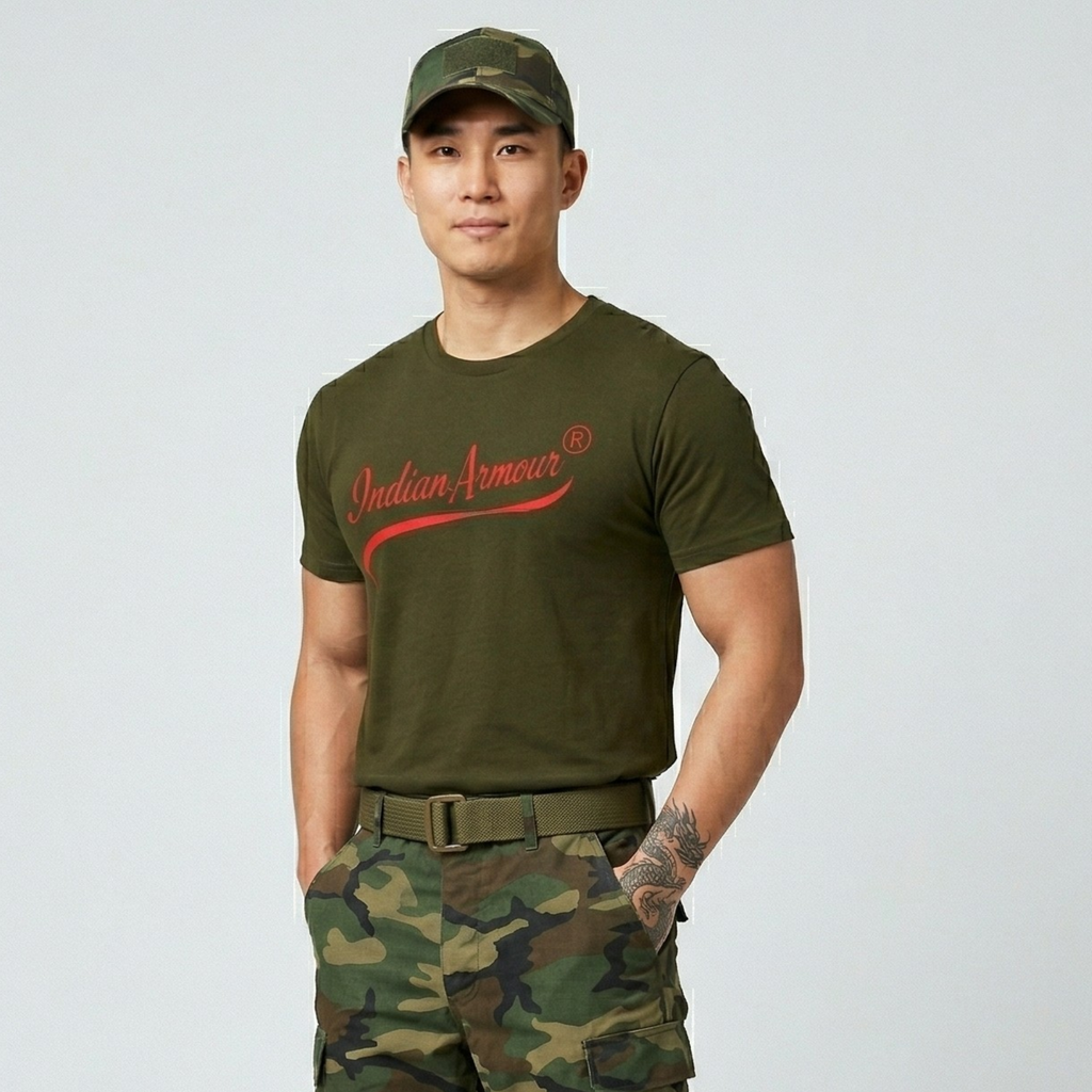 DNA Military Green colour t-shirt