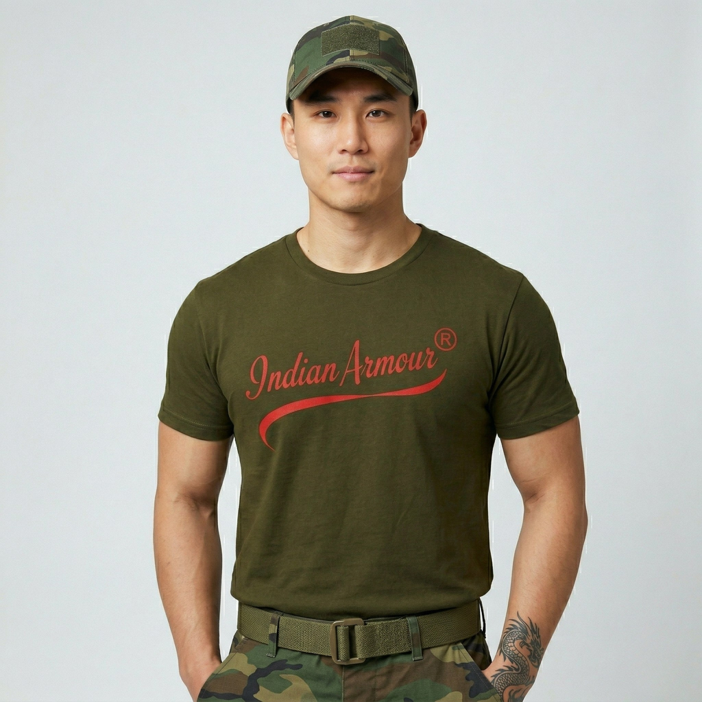 DNA Military Green colour t-shirt