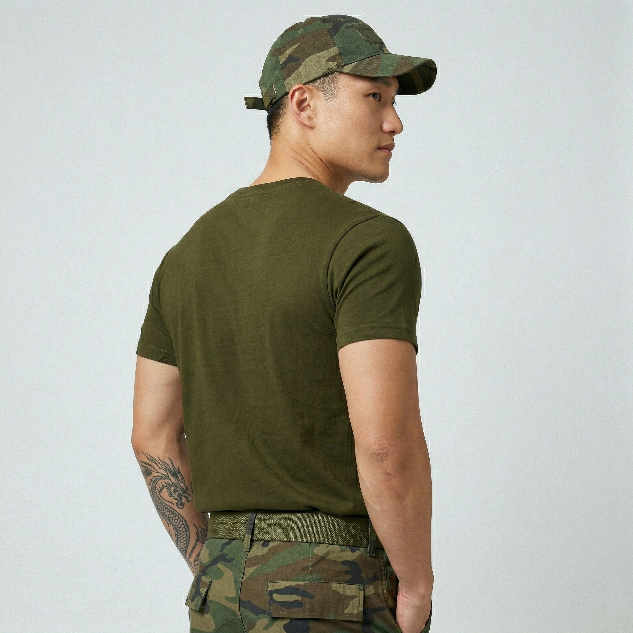 DNA Military Green colour t-shirt