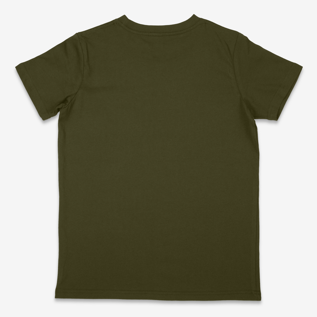 Plain green t-shirt on a white background