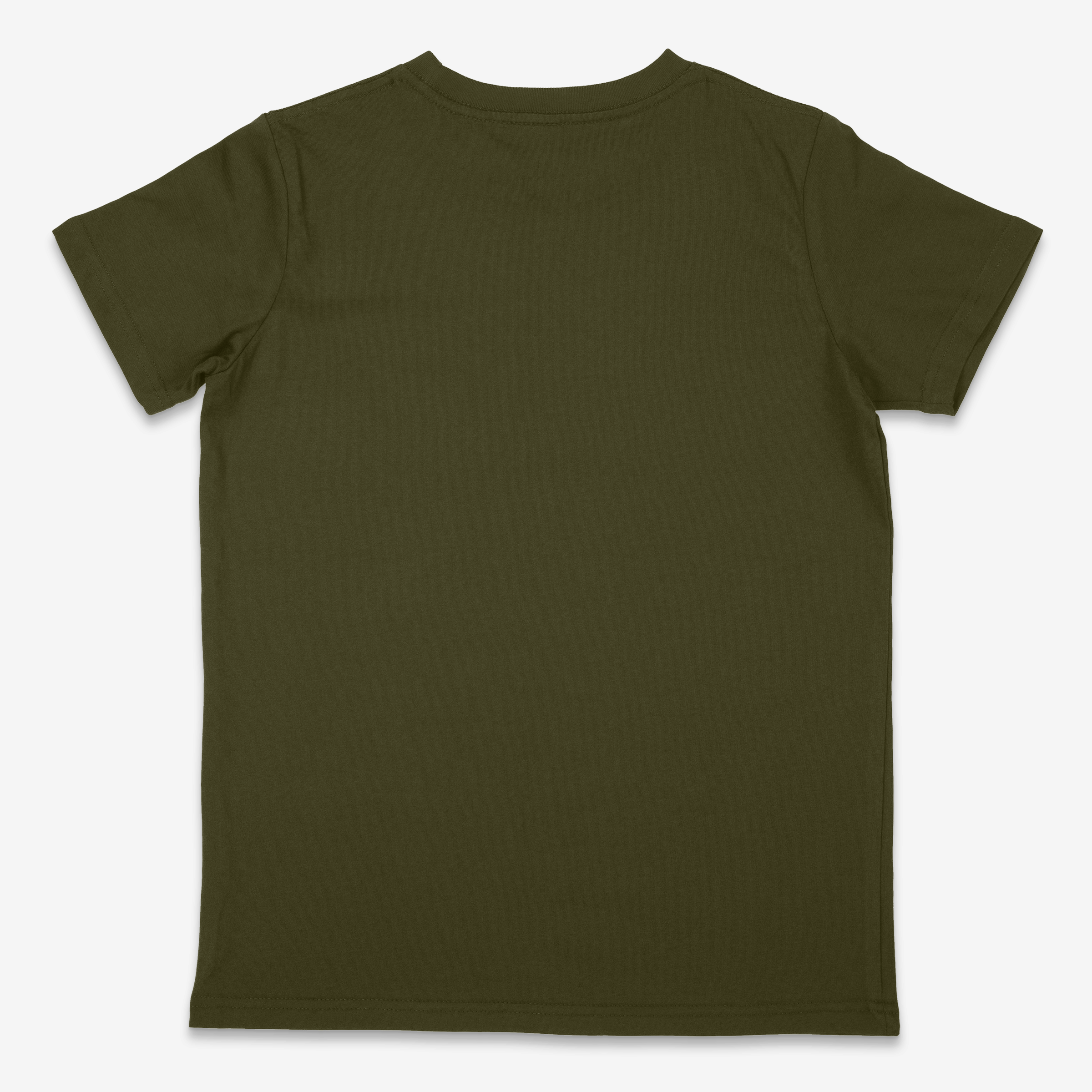 Plain green t-shirt on a white background